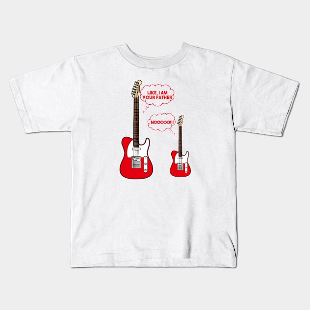 Guitar Funny Kids T-Shirt by alexwestshop